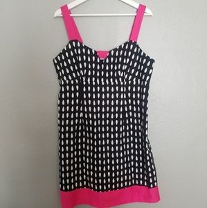 Cato black white and pink print dress